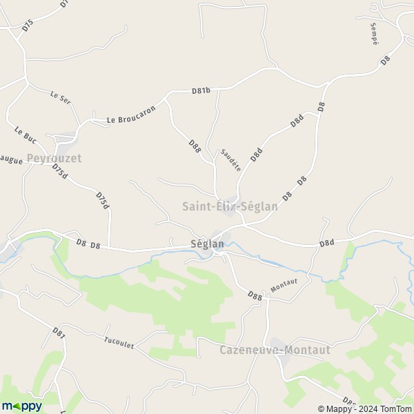 La carte pour la ville de Saint-Élix-Séglan 31420
