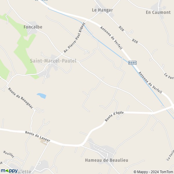 La carte pour la ville de Saint-Marcel-Paulel 31590