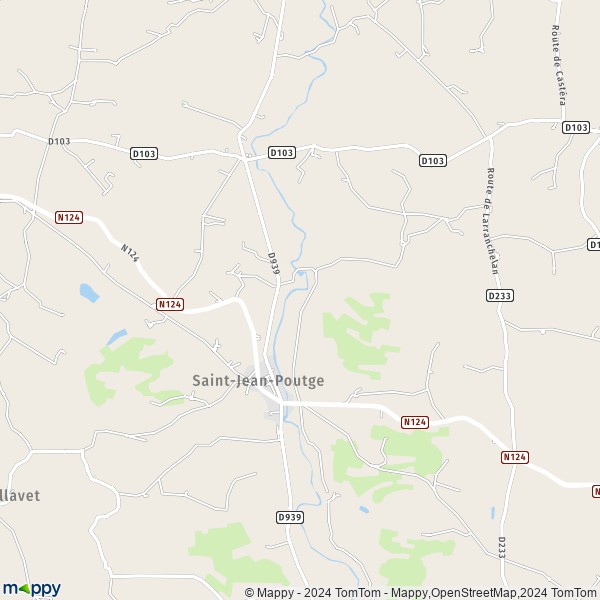 La carte pour la ville de Saint-Jean-Poutge 32190