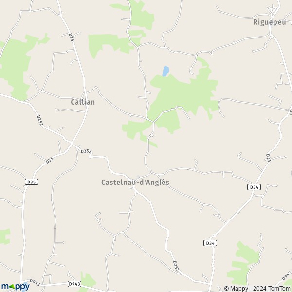 La carte pour la ville de Castelnau-d'Anglès 32320