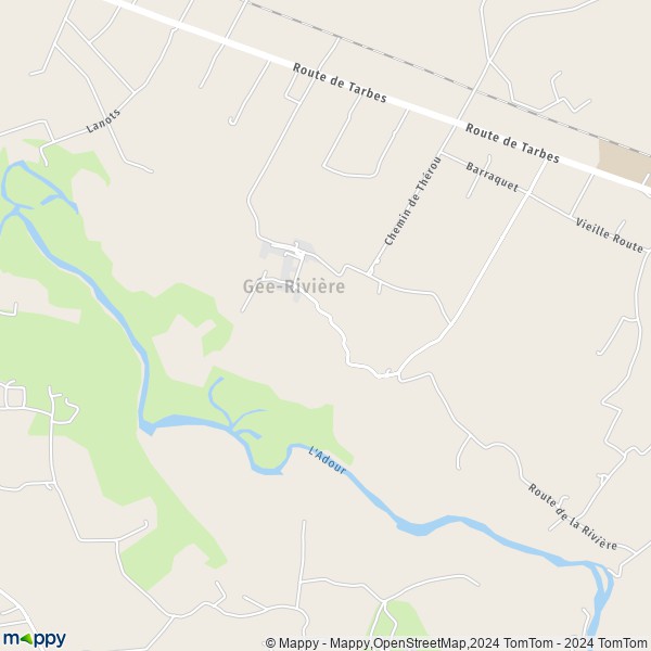 La carte pour la ville de Gée-Rivière 32720