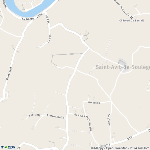 La carte pour la ville de Saint-Avit-de-Soulège 33220