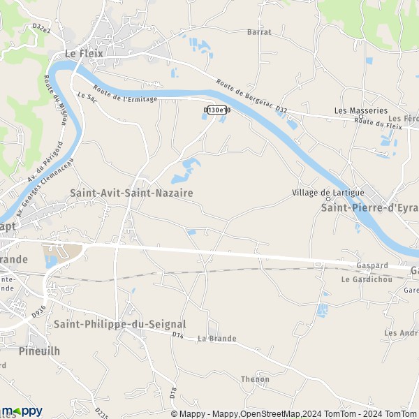 La carte pour la ville de Saint-Avit-Saint-Nazaire 33220