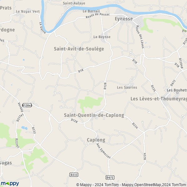 La carte pour la ville de Saint-Quentin-de-Caplong 33220