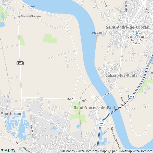 La carte pour la ville de Saint-Vincent-de-Paul 33440