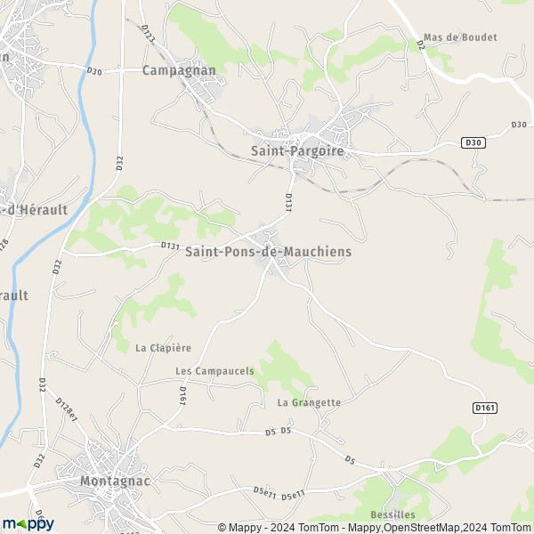 La carte pour la ville de Saint-Pons-de-Mauchiens 34230