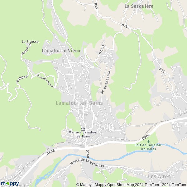 La carte pour la ville de Lamalou-les-Bains 34240