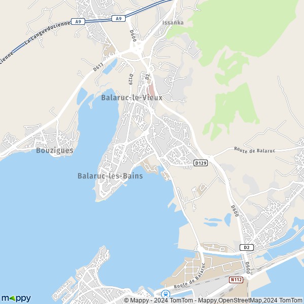 La carte pour la ville de Balaruc-les-Bains 34540