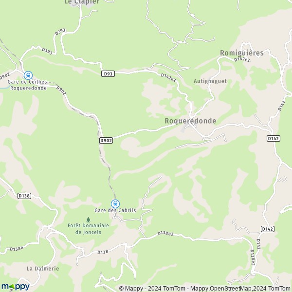 La carte pour la ville de Roqueredonde 34650