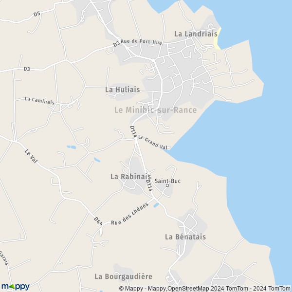 La carte pour la ville de Le Minihic-sur-Rance 35870