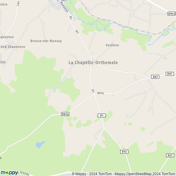 La carte pour la ville de La Chapelle-Orthemale 36500