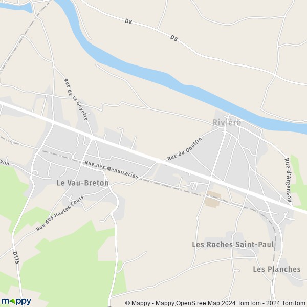 La carte pour la ville de Rivière 37500