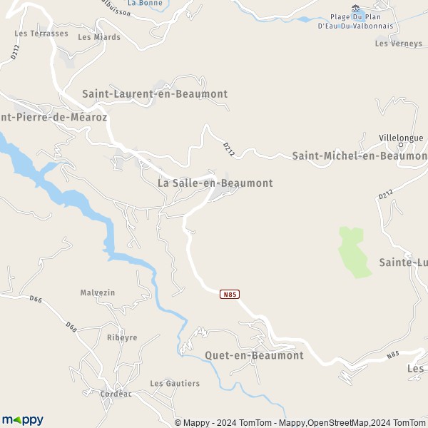 La carte pour la ville de La Salle-en-Beaumont 38350