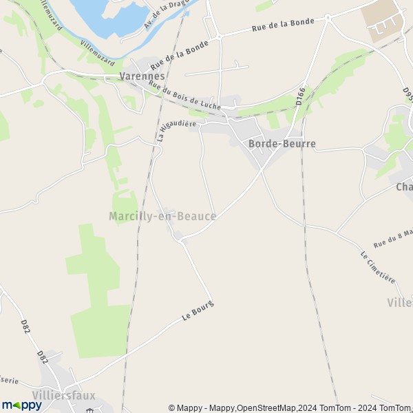 La carte pour la ville de Marcilly-en-Beauce 41100