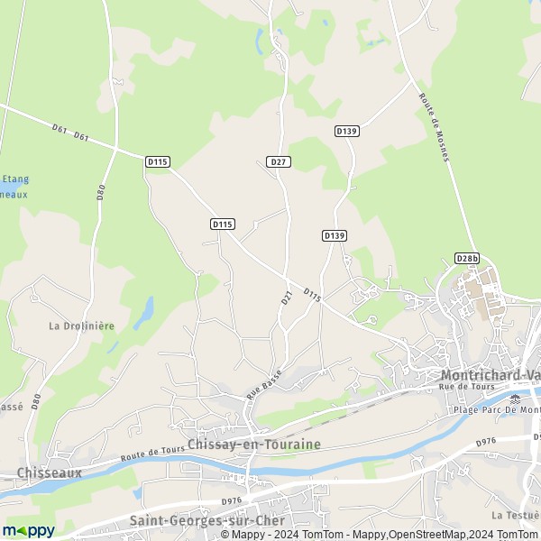 La carte pour la ville de Chissay-en-Touraine 41400