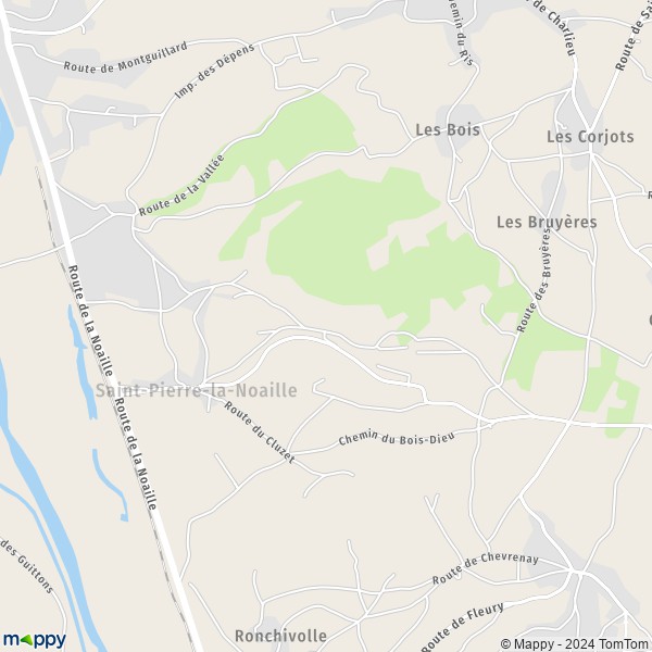 La carte pour la ville de Saint-Pierre-la-Noaille 42190