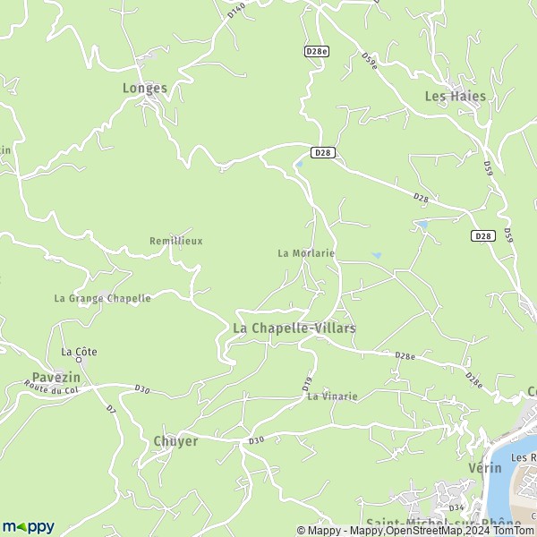 La carte pour la ville de La Chapelle-Villars 42410
