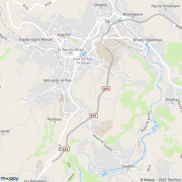 La carte pour la ville de Le Puy-en-Velay 43000