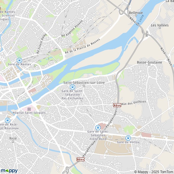 La carte pour la ville de Saint-Sébastien-sur-Loire 44230