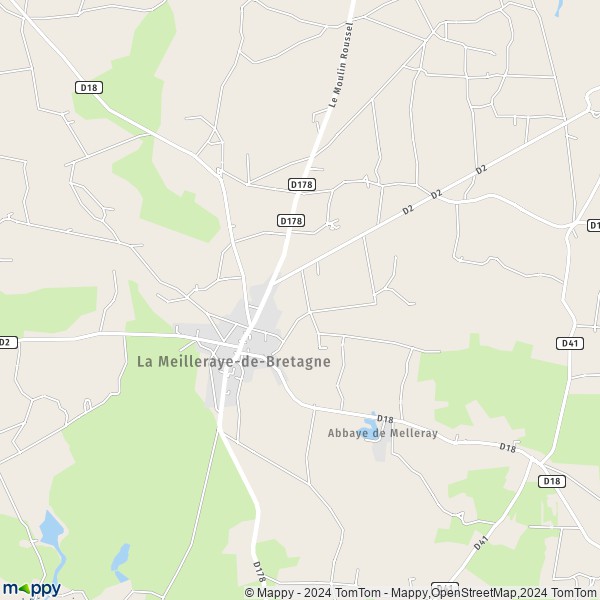 La carte pour la ville de La Meilleraye-de-Bretagne 44520