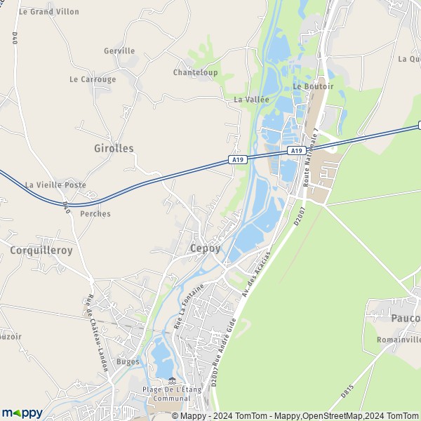 La carte pour la ville de Cepoy 45120