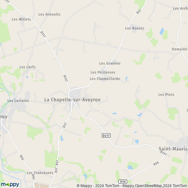 La carte pour la ville de La Chapelle-sur-Aveyron 45230