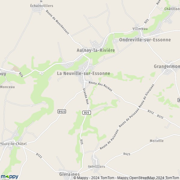 La carte pour la ville de La Neuville-sur-Essonne 45390