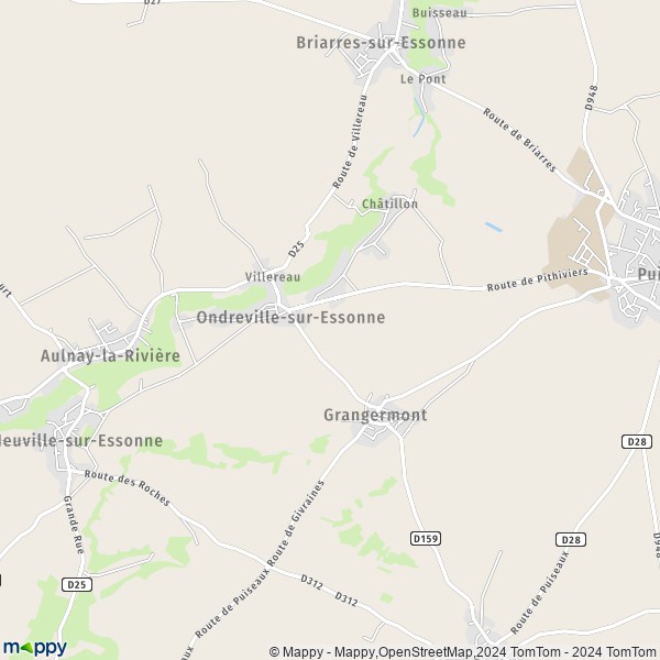 La carte pour la ville de Ondreville-sur-Essonne 45390