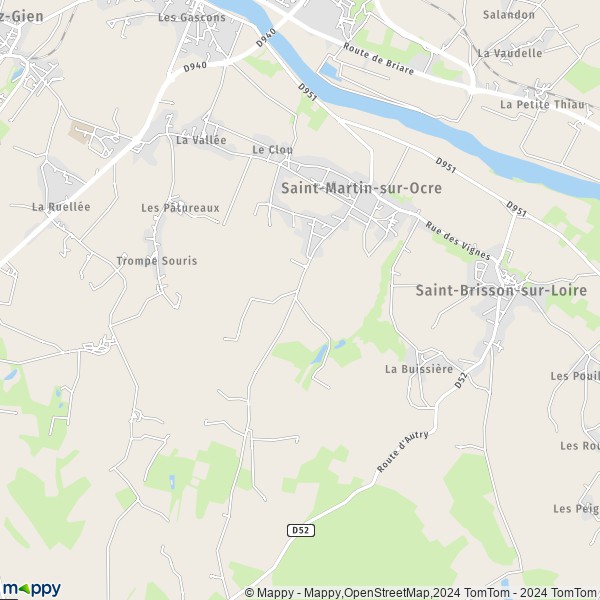 La carte pour la ville de Saint-Martin-sur-Ocre 45500