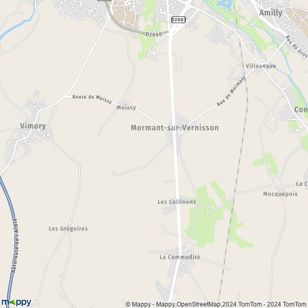 La carte pour la ville de Mormant-sur-Vernisson 45700