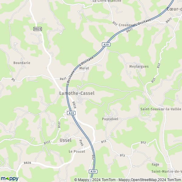 La carte pour la ville de Lamothe-Cassel 46240