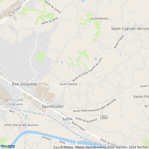 La carte pour la ville de Castelculier 47240
