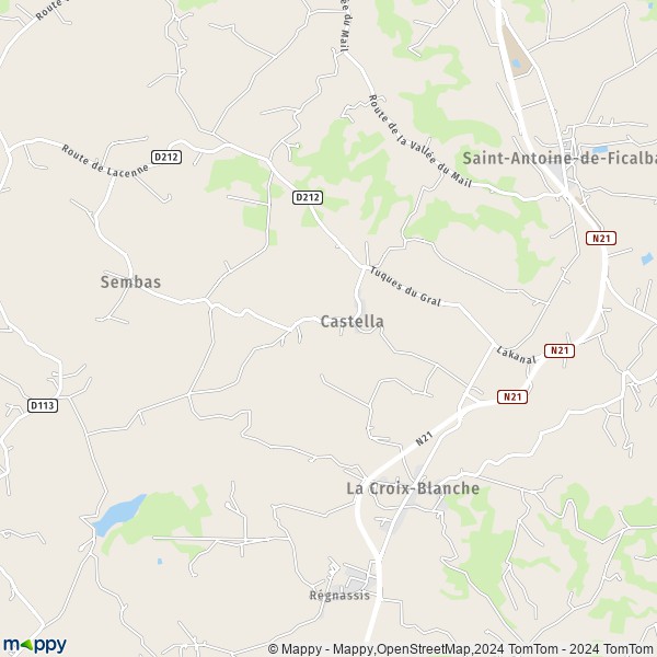 La carte pour la ville de Castella 47340