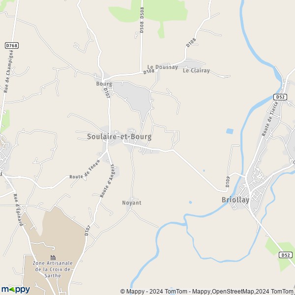 La carte pour la ville de Soulaire-et-Bourg 49460