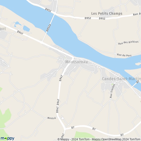 La carte pour la ville de Montsoreau 49730