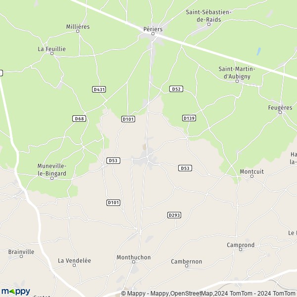 La carte pour la ville de Ancteville, 50200 Saint-Sauveur-Villages