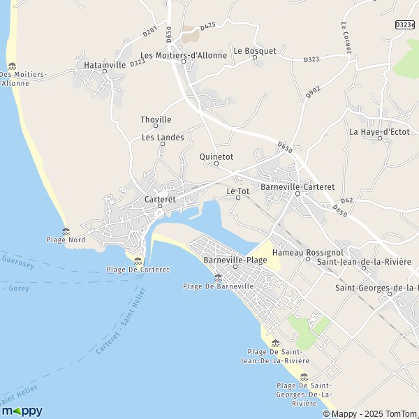 La carte pour la ville de Barneville-Carteret 50270