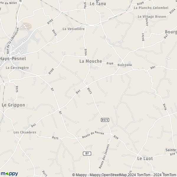 La carte pour la ville de La Mouche 50320
