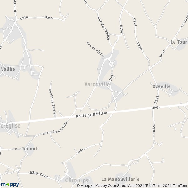 La carte pour la ville de Varouville 50330