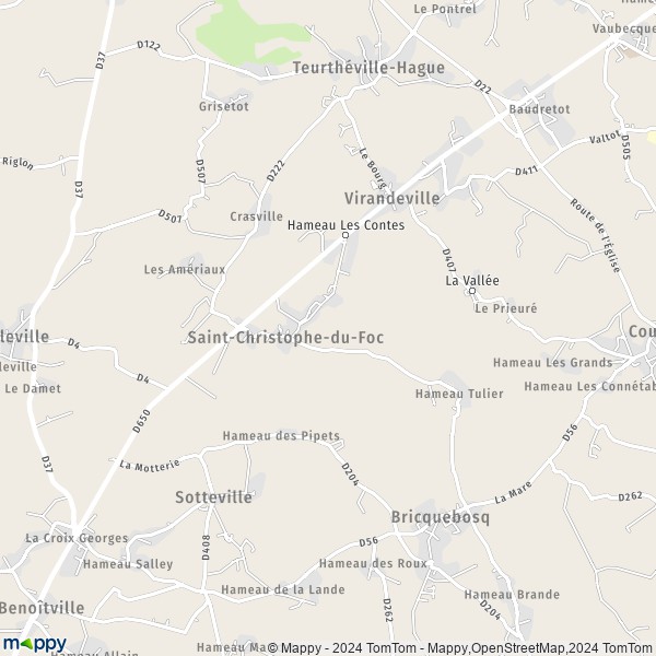 La carte pour la ville de Saint-Christophe-du-Foc 50340