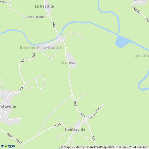 La carte pour la ville de Beuzeville-la-Bastille 50360
