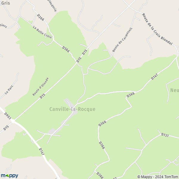 La carte pour la ville de Canville-la-Rocque 50580