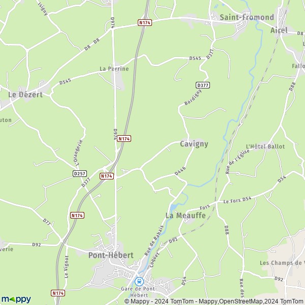 La carte pour la ville de Cavigny 50620