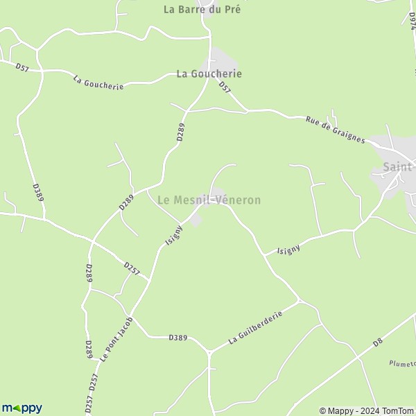 La carte pour la ville de Le Mesnil-Véneron 50620