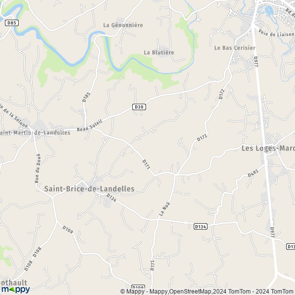 La carte pour la ville de Saint-Brice-de-Landelles 50730