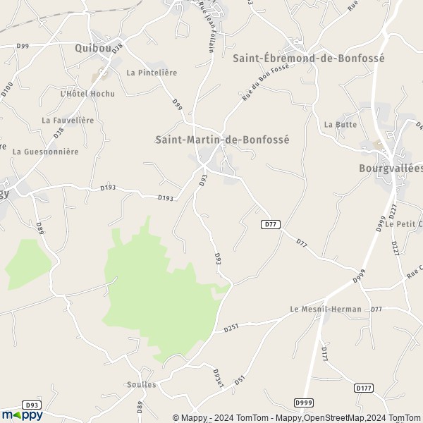 La carte pour la ville de Saint-Martin-de-Bonfossé 50750