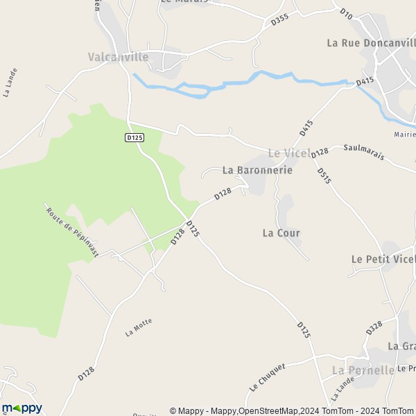 La carte pour la ville de Le Vicel 50760