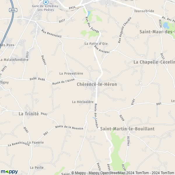 La carte pour la ville de Chérencé-le-Héron 50800
