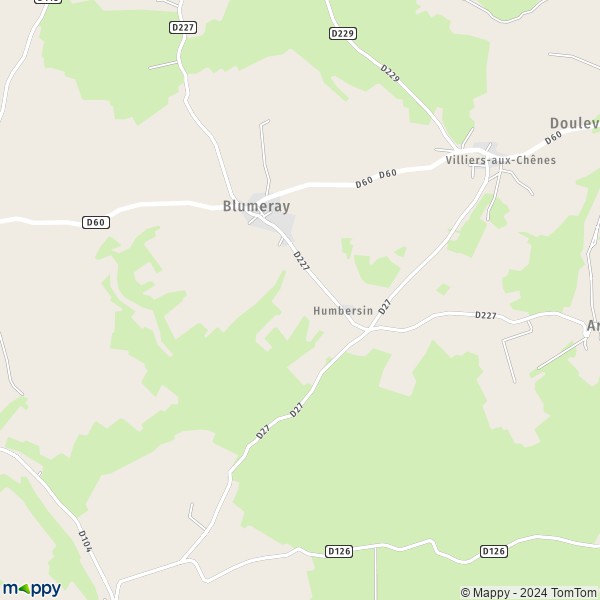 La carte pour la ville de Blumeray 52110