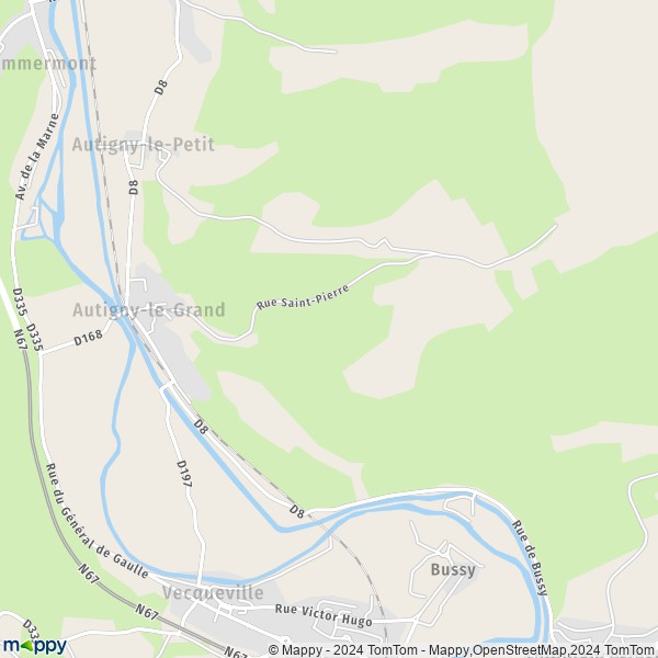 La carte pour la ville de Autigny-le-Grand 52300